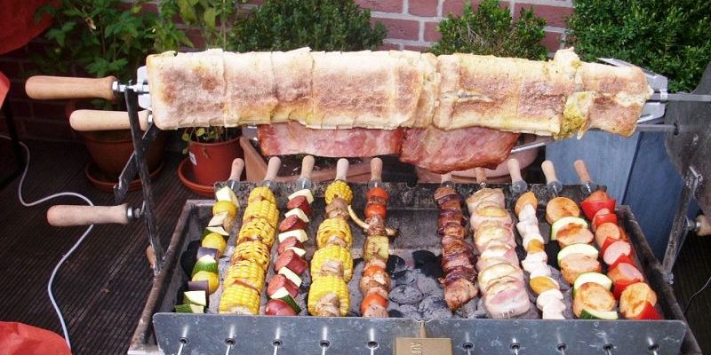 Der volle Grill = eine Augenweide!